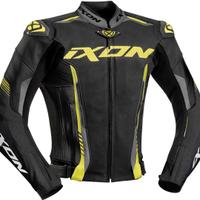 Ixon Vortex 2 Giacca in pelle moto nero giallo