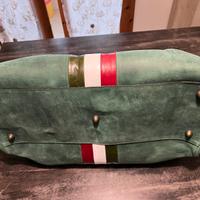 🟢 Borsa cartucciera in vera pelle
