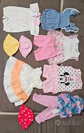Lotto abbigliamento neonata 3/6 mesi estivo
