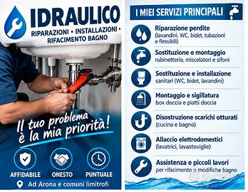 Idraulico Arona e limitrofi per riparazioni