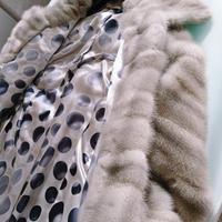 splendida pelliccia di visone grigio 