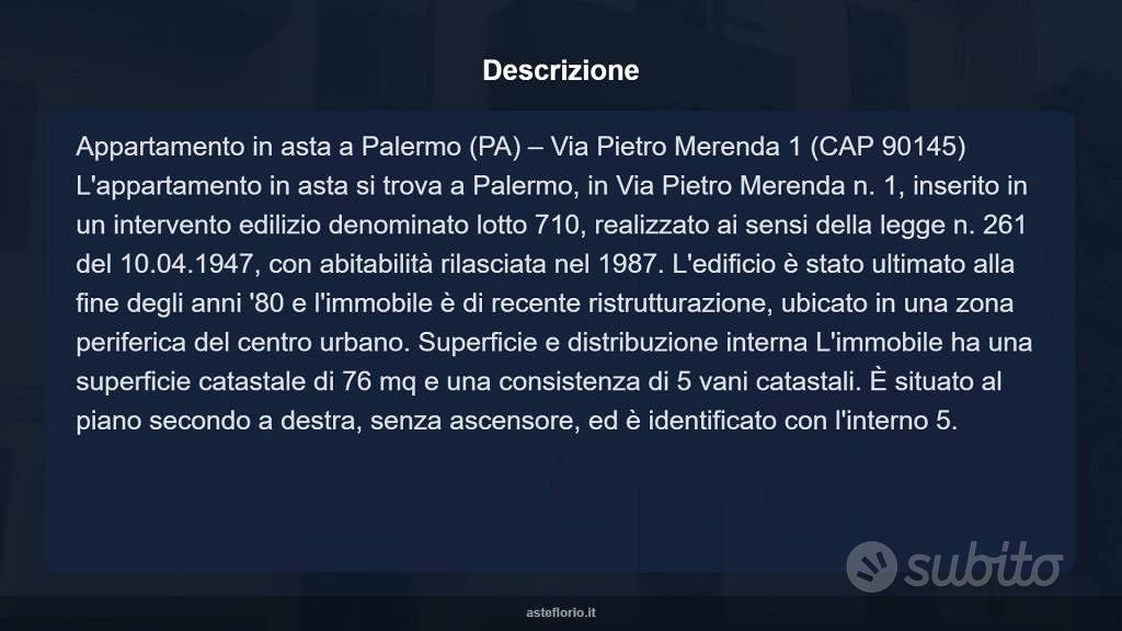 Appartamento – Palermo, Uditore, V Circoscrizione - Altro