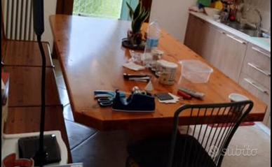 Giropanca 193x280cm e tavolo in legno 220x110cm