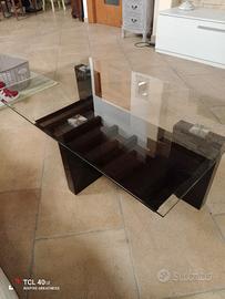 tavolino vintage in vetro anni 70 