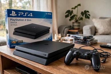 PS4 Slim 500GB Jet Black + 1 Joypad Originale