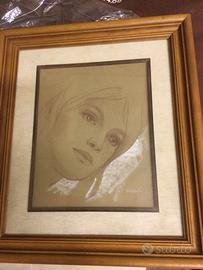 Mezzoli studio volto pastello 35x25