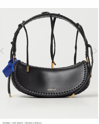 Borsa Edge Off-White in pelle