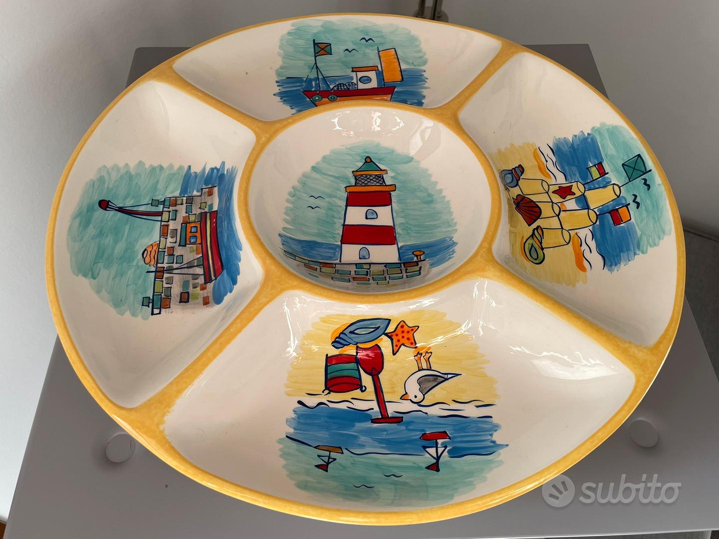 Antipastiera Margherita - Ceramiche Siciliane Pattesi