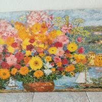 Quadro Michele Cascella Fiori a Portofino 1985