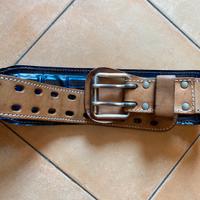 Cinturone palestra vero cuoio