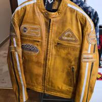 Giubbotto in pelle vintage motorsport