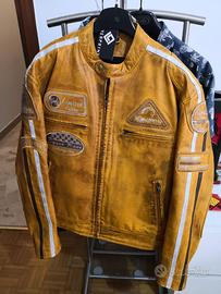 Giubbotto in pelle vintage motorsport