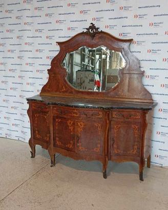 Credenza con specchio in stile Barocchetto