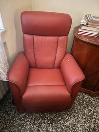 Poltrona Elettrica colore Rosso Mattone