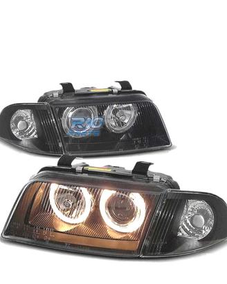 FARI PER AUDI A4 B5 94-98 ANGEL EYES CLASSICI NERI