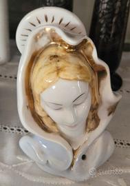 Madonna in Preghiera Ceramica Dorata