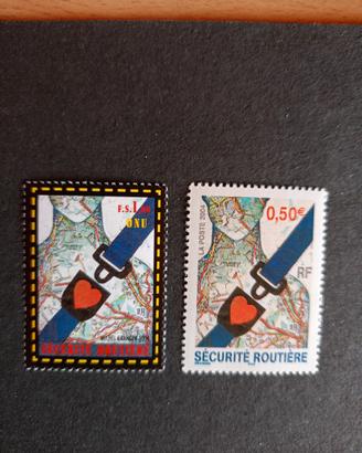 Francobolli Francia+ONU 2004