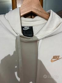 Felpa con cappuccio Nike bianca/panna Taglia s