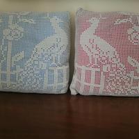 cuscini con fodera uncinetto