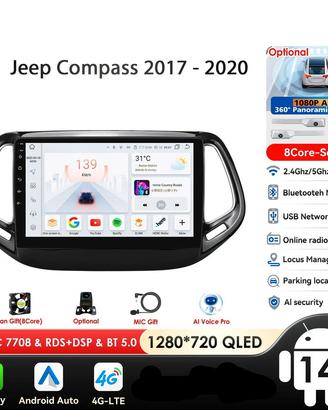 jeep Compass 2017 -2021 Carplay Android auto