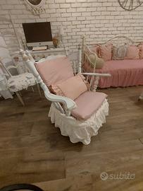 SEDIA A DONDOLO SHABBY CHIC 