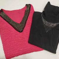 ART. 81 - 2 MAGLIETTE:  1 NERA + 1 FUCSIA