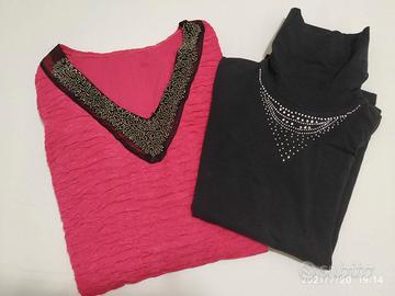ART. 81 - 2 MAGLIETTE:  1 NERA + 1 FUCSIA