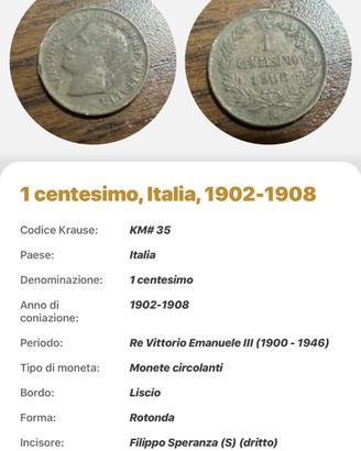 1 centesimi ape Italia