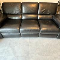 Divano Chateau Dax in vera pelle nero