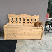 Panca contenitore artigianale stile tirolese
