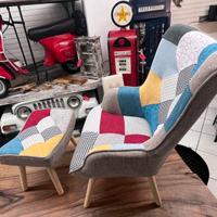 Nuove poltrone con pouff da diretto fabbrica