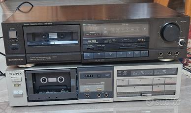 2 Piastre a cassette lotto Technics e Sony