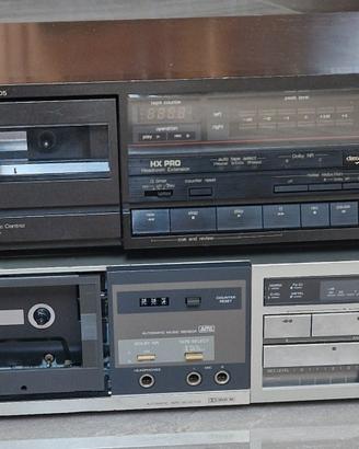 2 Piastre a cassette lotto Technics e Sony
