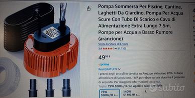 Pompa Sommersa per piscine, laghetti da giardino
