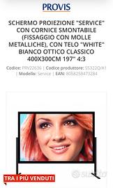 Schermo Videoproiezione Provis 4x3 Metri Cornice