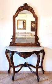 Antica Specchiera con consolle - metà '800