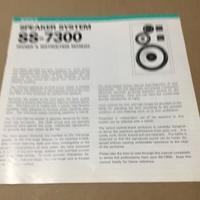 Manuale Casse acustiche SONY  SS-7300