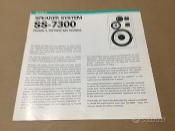 Manuale Casse acustiche SONY  SS-7300