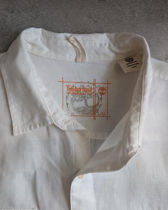 Camicia uomo lino bianco TIMBERLAND L/G