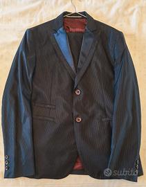 completo Jonny Joy made in Italy gessato nero