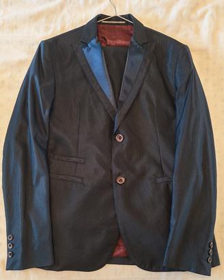 completo Jonny Joy made in Italy gessato nero