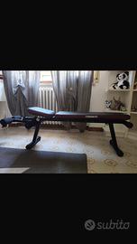 Panca bodybuilding+manubri con pesi