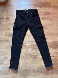 Pantaloni Cargo Neri Zara Donna - Taglia 38 (EU)