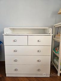 Mobile fasciatoio con cassetti