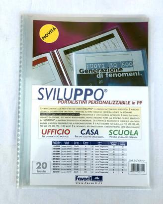 1 porta listini A4 - 20 buste trasparenti
