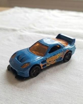 Hot Wheels Mazda RX-7 Blu Metallizzato Modellino
