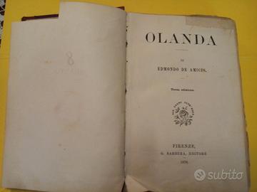Edmondo de Amicis "Olanda" 1876