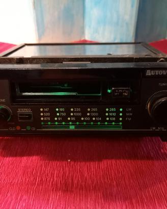 Autoradio d'epoca AUTOVOX AX-820 + fascia per auto