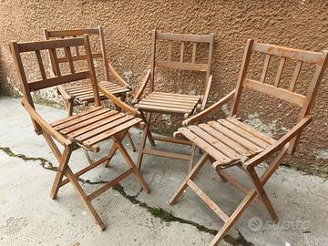 SEGGIOLINE PIEGHEVOLI in LEGNO