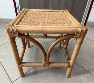 Tavolino in rattan